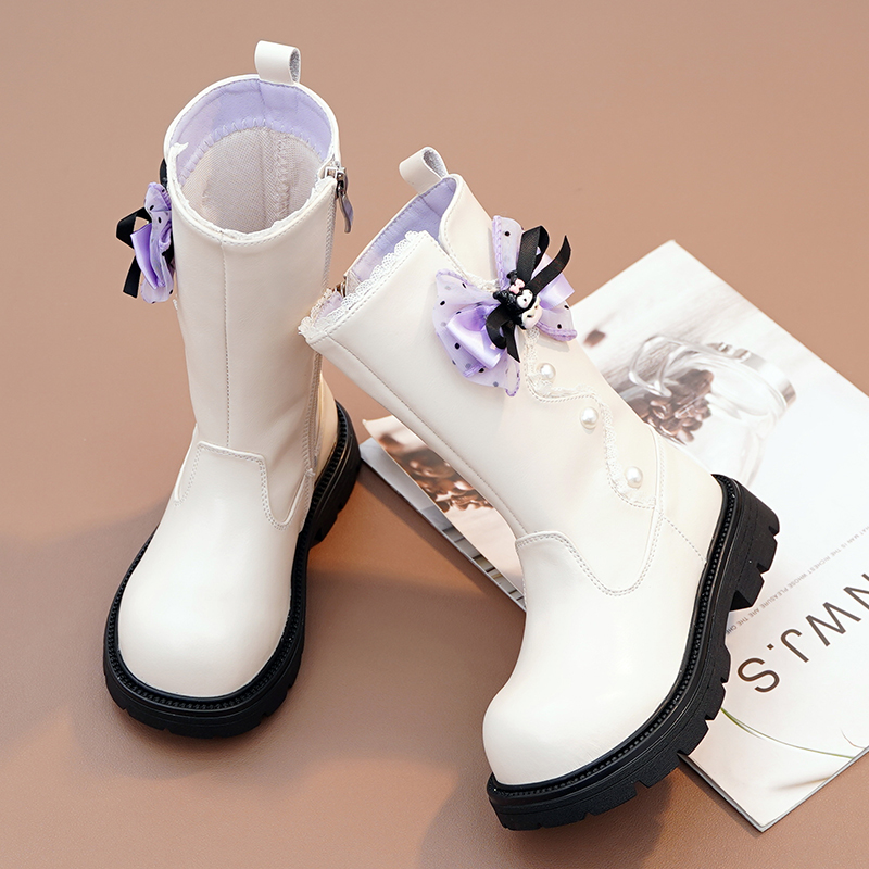 女童马丁靴高筒靴二棉公主靴