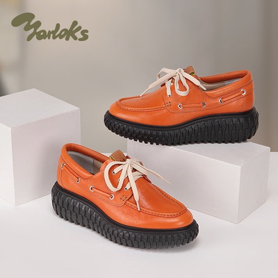 雅乐士英伦风厚底乐福鞋