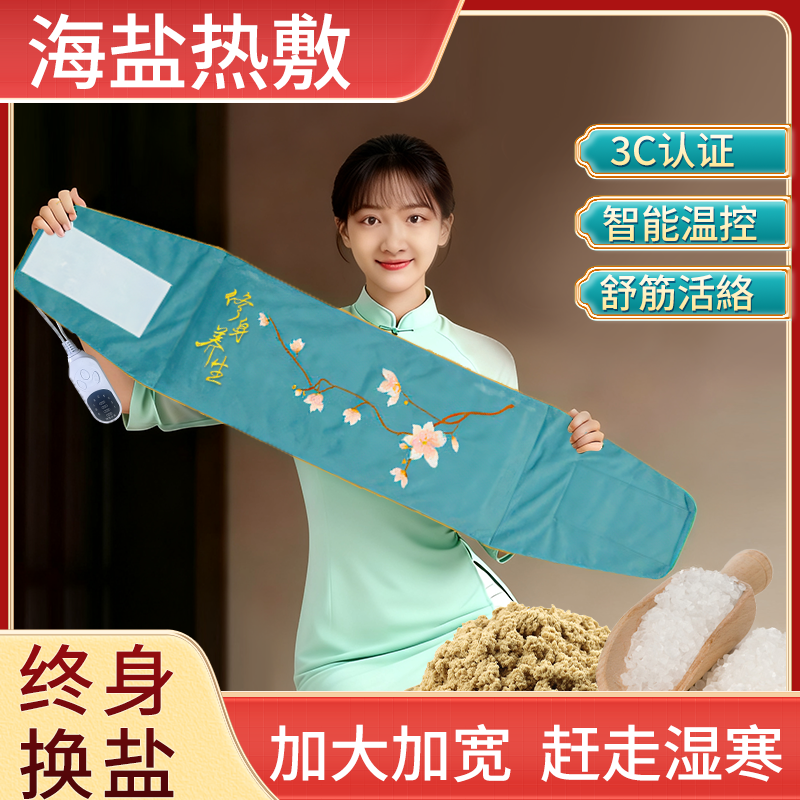 盐袋热敷包盐袋电加热护腰带腹部海盐粗盐艾灸包艾草理疗袋子神器
