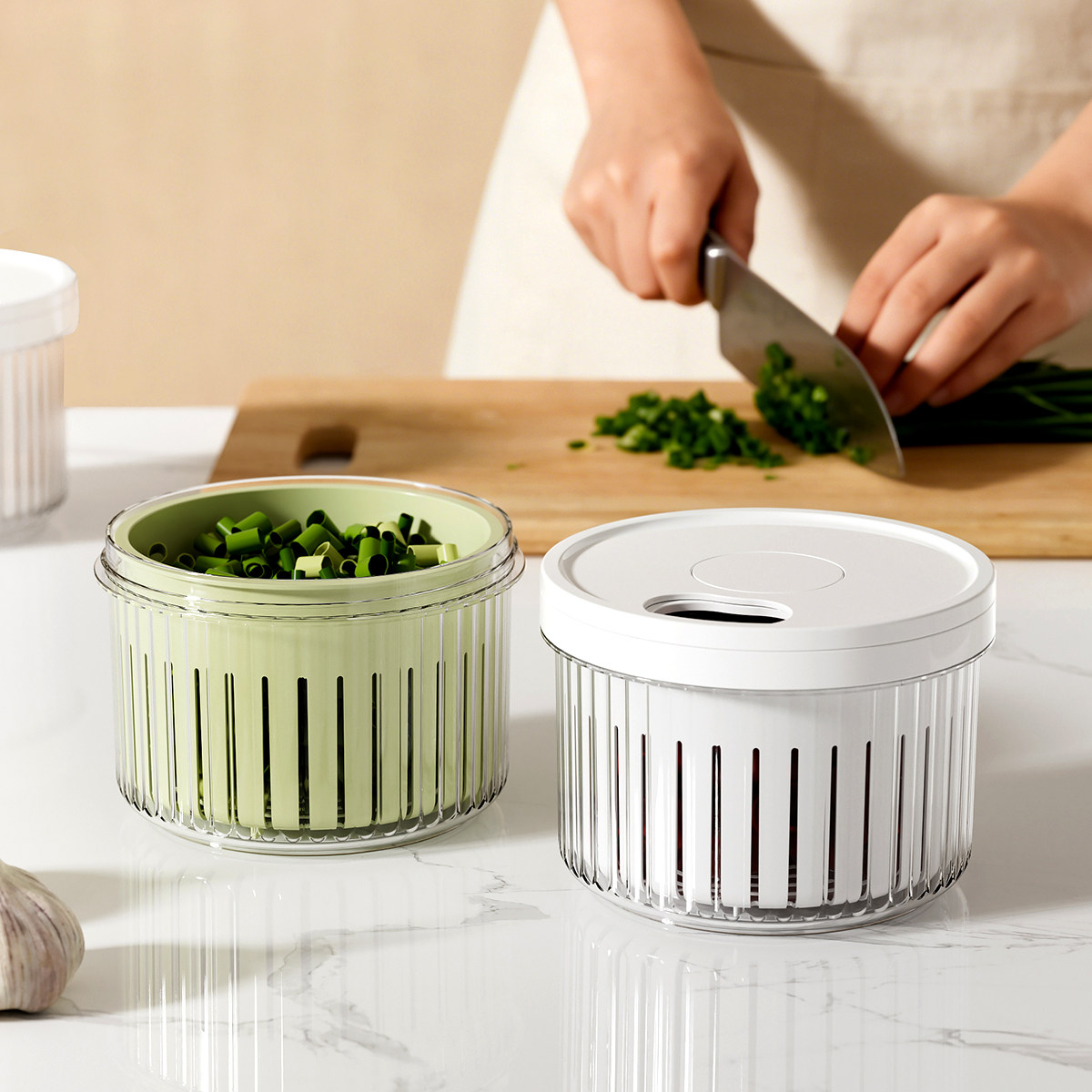 葱姜蒜收纳盒厨房沥水备菜盒蒜末葱花辣椒分装罐冰箱保鲜盒收纳筐,厨房/烹饪用具,厨房置物架/置物柜/角架,淘宝优惠券,粉丝福利购,淘宝优惠卷