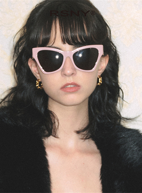 RSNY方形蝴蝶太阳眼镜女款时尚百搭轻奢小众高级感大框墨镜0015D