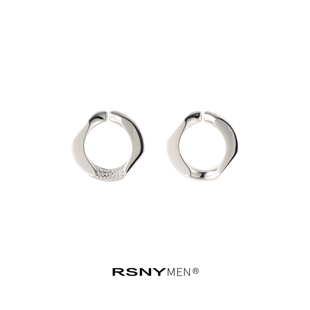 戒指男女2026年新款 冷淡风简约百搭嘻哈开口情侣对戒 MEN链式 RSNY