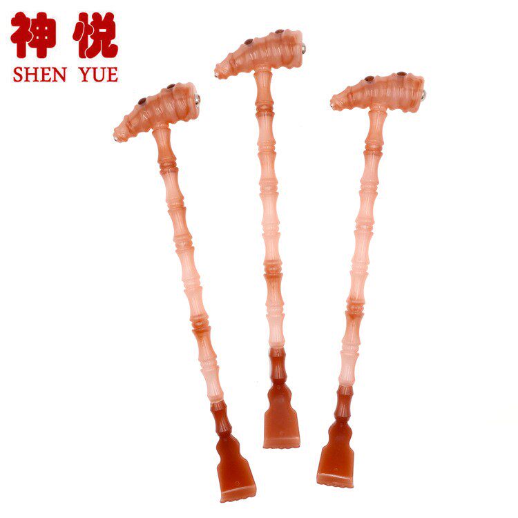 299羊角捶按摩锤健身锤敲打塑料穴位按摩捶不求人痒痒挠地摊