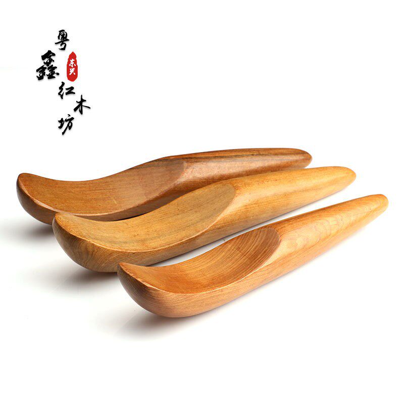 香木按摩器 手指半边点穴刮痧棒活络保健 logo定雕刻