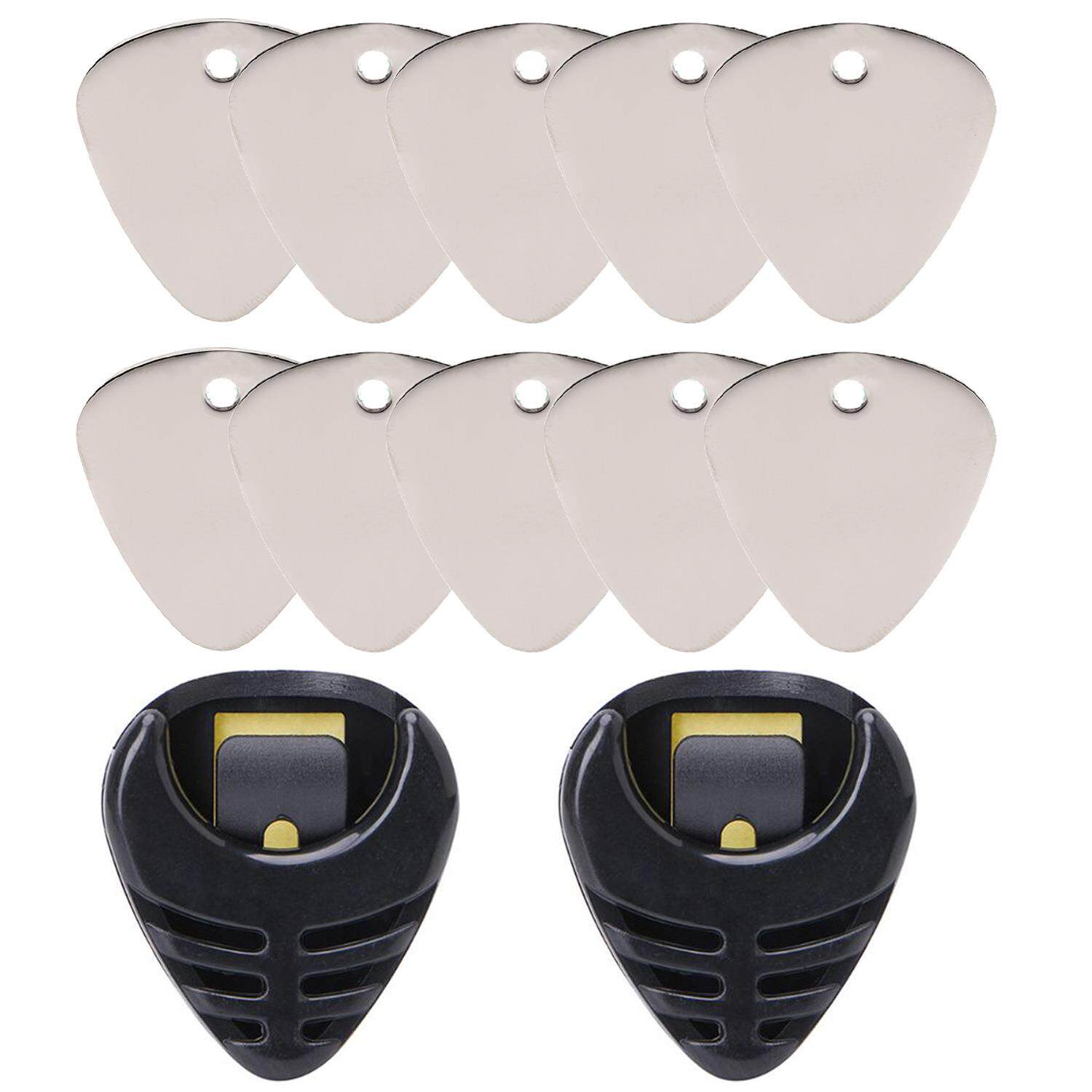 吉他 金属拨片带孔 打孔拨片心形拨片0.m 不锈钢弹片