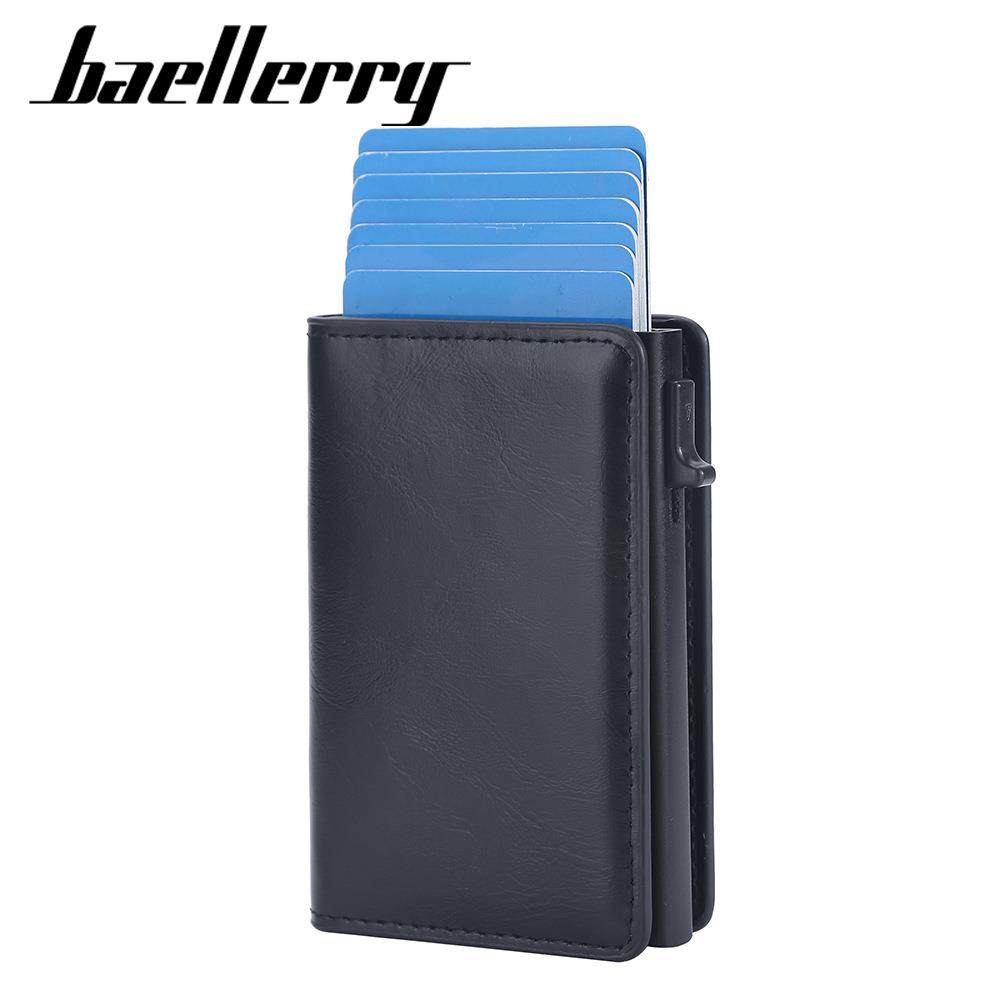 男士卡包barry新款欧美复古多卡位简约卡夹RFID铝盒弹卡卡套定制