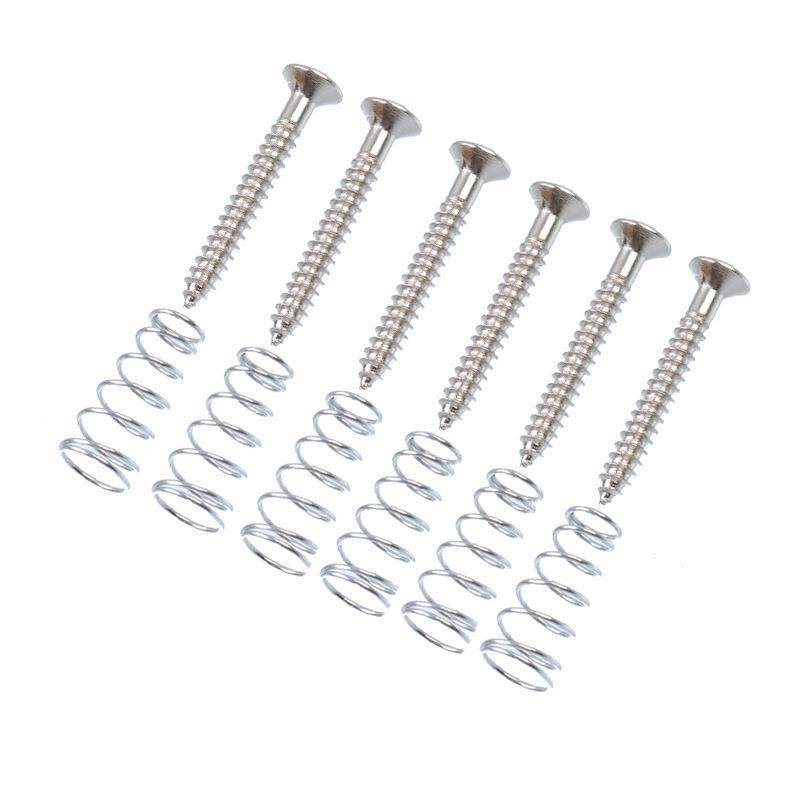 电吉他单线圈拾音器螺丝 含弹簧 银色拾音器安装螺母专业乐器配件