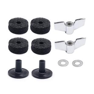 爵士架子鼓吊镲片配件棉毛毡支架上下减震海绵垫螺丝螺母旋钮帽子