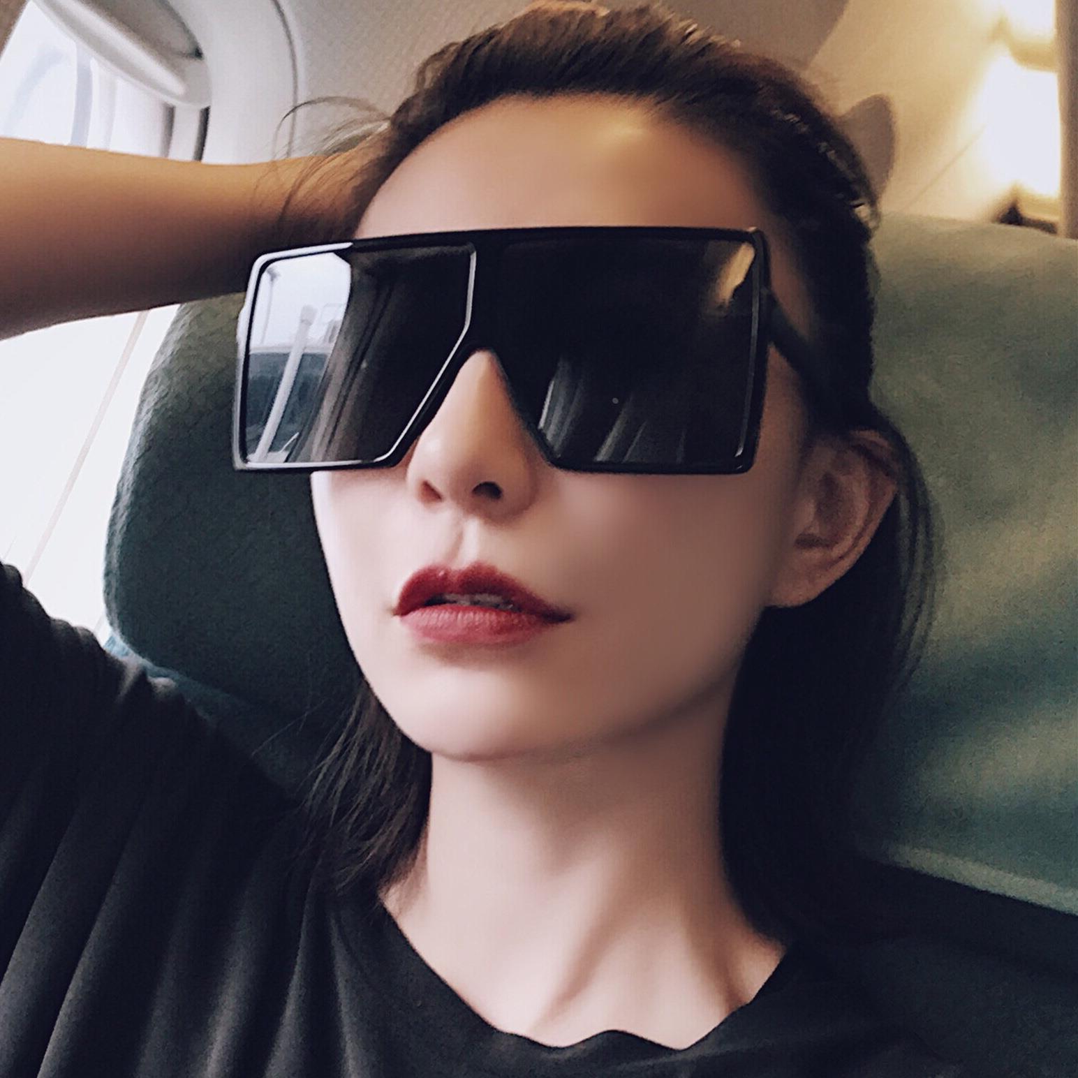 欧美时尚男女太阳镜大框个性墨镜 复古黑超眼镜潮流太阳眼镜