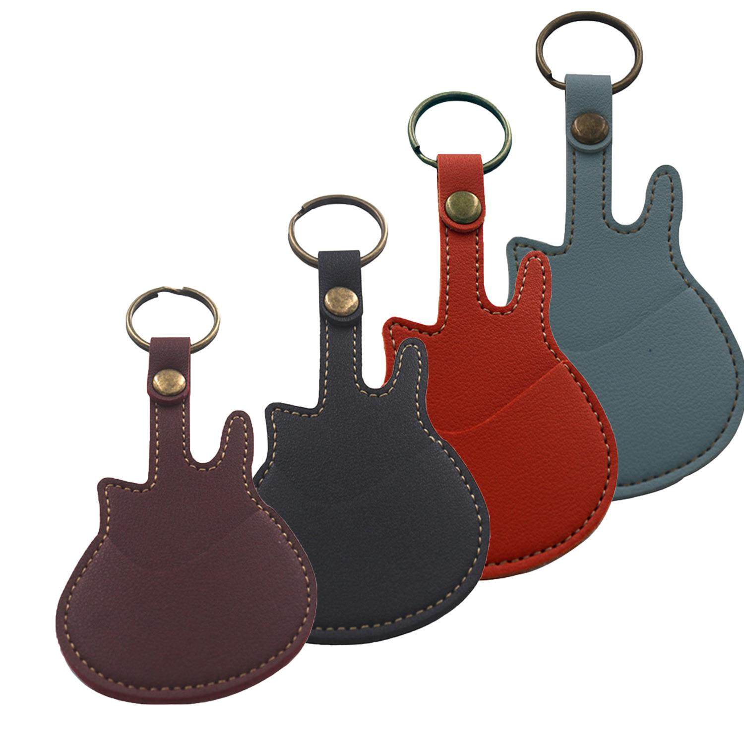 现货PU皮拨片夹 收纳包 钥匙扣拨片袋 拨片盒 吉他拨片包