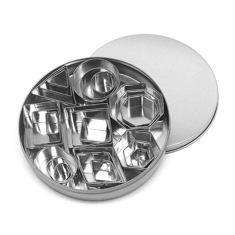 供应不锈钢饼干模具套装 diy饼干曲奇切模24件套翻糖烘焙套装定制