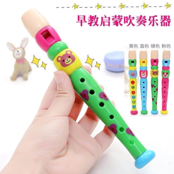 儿童木制卡通笛子6孔小短笛 木质竖笛  吹奏乐器婴幼儿益智玩具