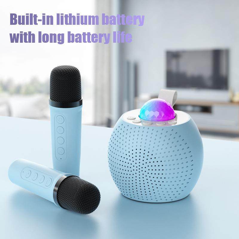 投影星空灯蓝牙K歌音响一体机带话筒分体式麦克风户外音箱KTV套装