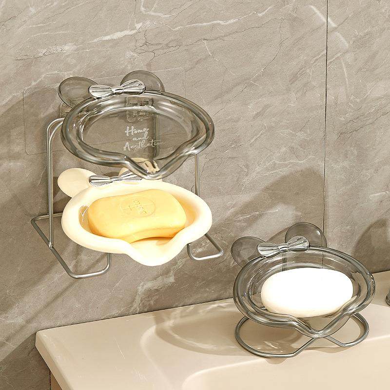 小白兔香皂盒家用高档沥水肥皂盒卫生间高端轻奢风沥水置物架收纳