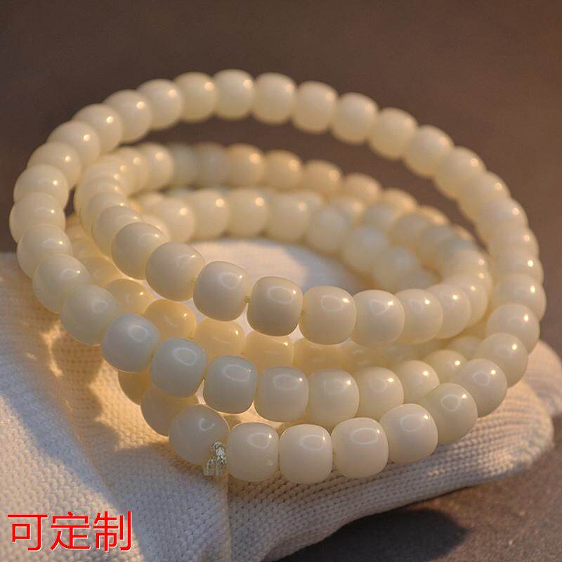 10*9mm桶珠108颗菩提根长链 桶珠白菩提根手链定做