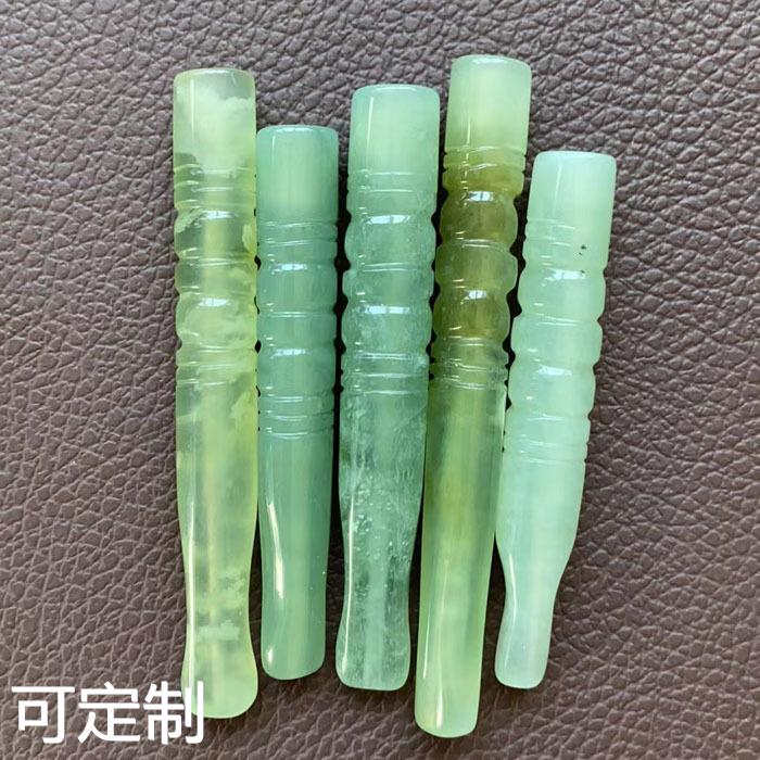 天然玉石粗细俩用烟嘴岫玉粗杆细杆俩用烟袋嘴岫玉烟嘴