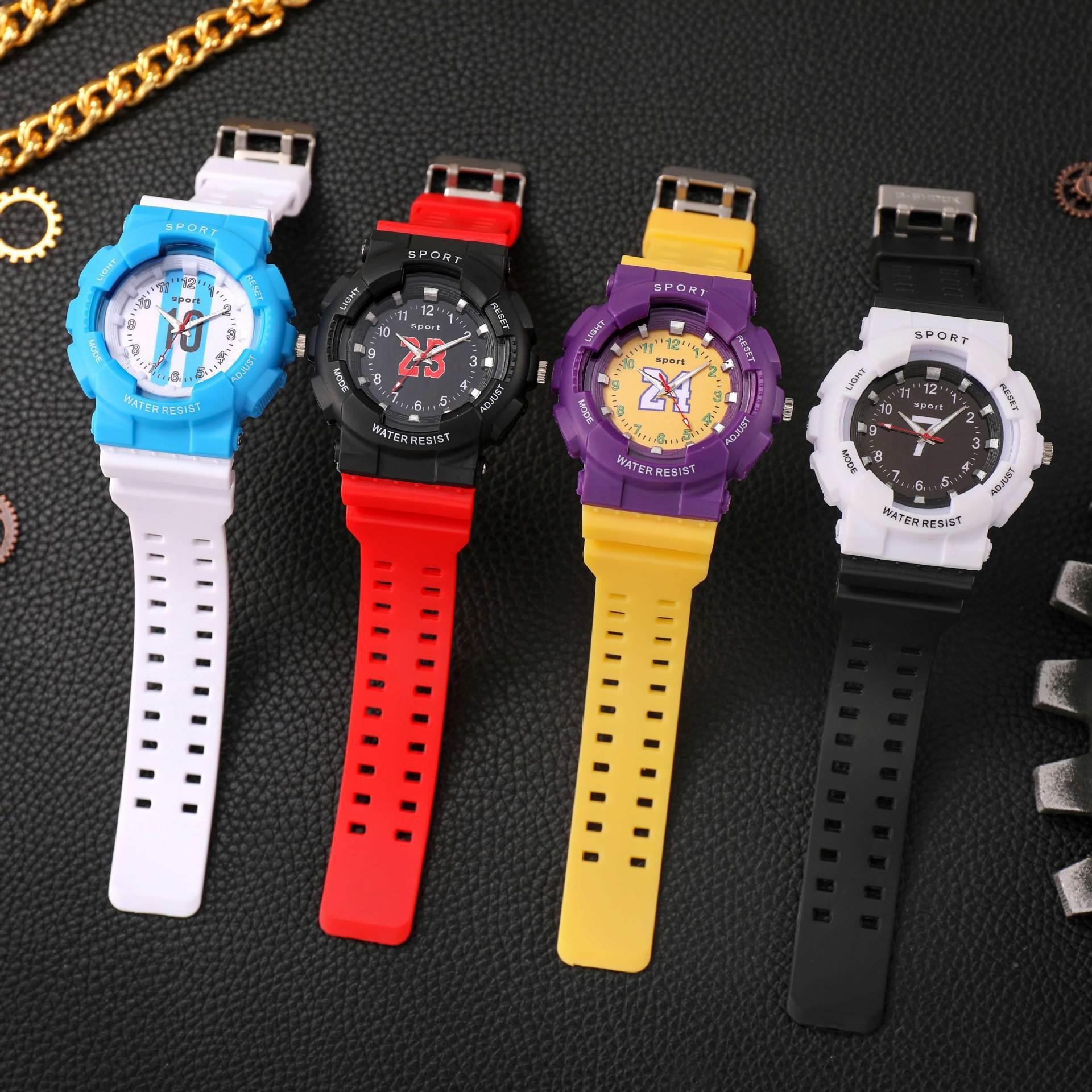 工厂现货篮球运动手表韩版简约学生防水儿童石英表男