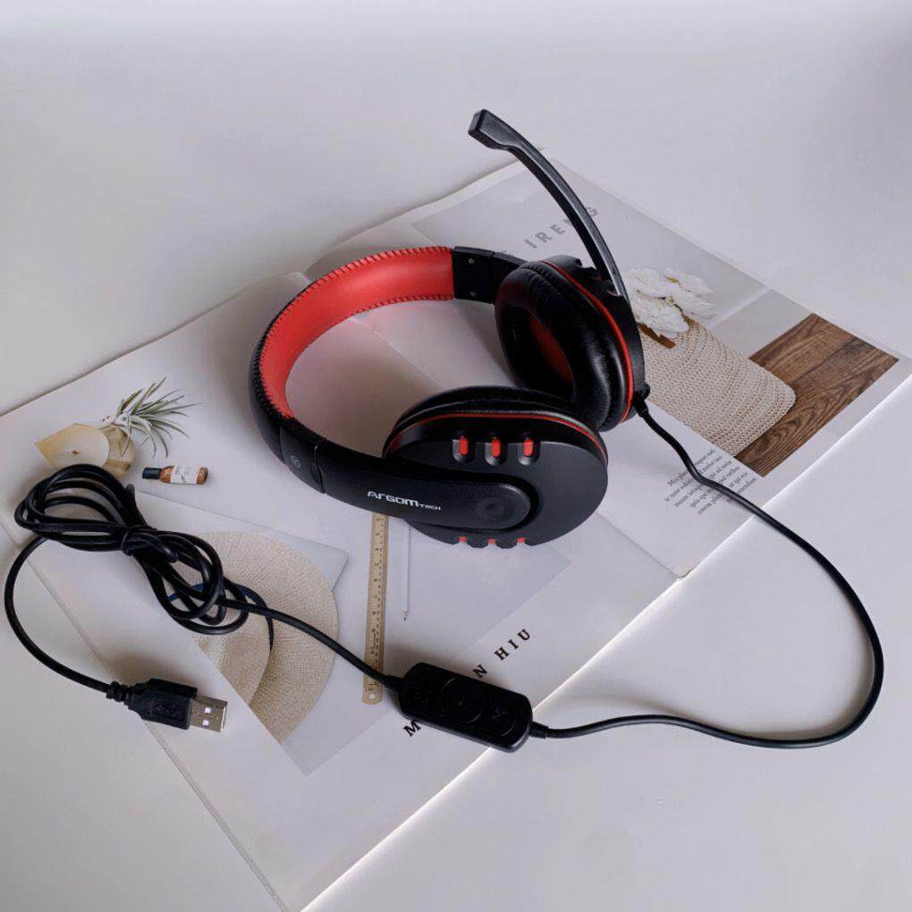 USB电脑耳机头戴式有线台式机笔记本带耳麦电竞游戏专用听声辨位