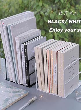 桌面简易铁艺书立书挡书夹 学生创意书立书档书靠 book stand