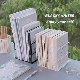 桌面简易铁艺书立书挡书夹 学生创意书立书档书靠 book stand