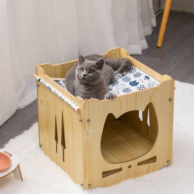 猫窝夏季猫咪吊床猫别墅猫柜猫屋封闭式猫床多层宠物用品