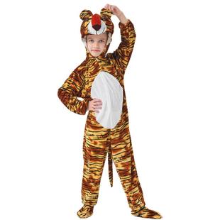 儿童老虎舞台表演服装武松打虎动物服少儿小老虎卡通动物演出服装