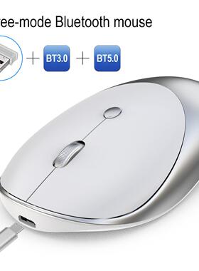T36三模蓝牙无线鼠标BT5.0/3.0/2.4G无声金属滚轮1600dpi现货定制