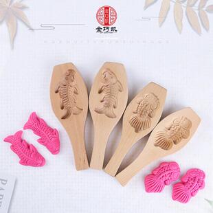 小号清明果青团月饼儿童动物卡通馒头糕点绿豆糕木质立体模具定制