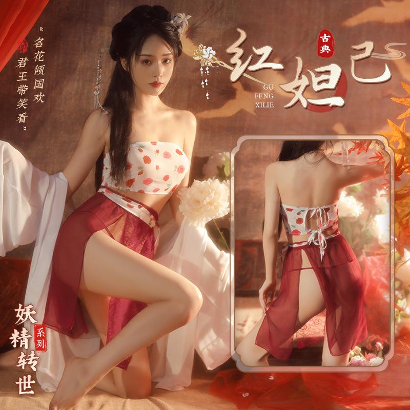 花莺情趣内衣古典汉服女肚兜古风套装制服国潮楼5125