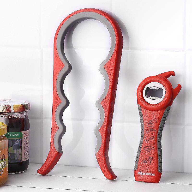 一开罐器五合一开瓶器两件套厨房多功能啤酒开瓶器开罐器套装定制