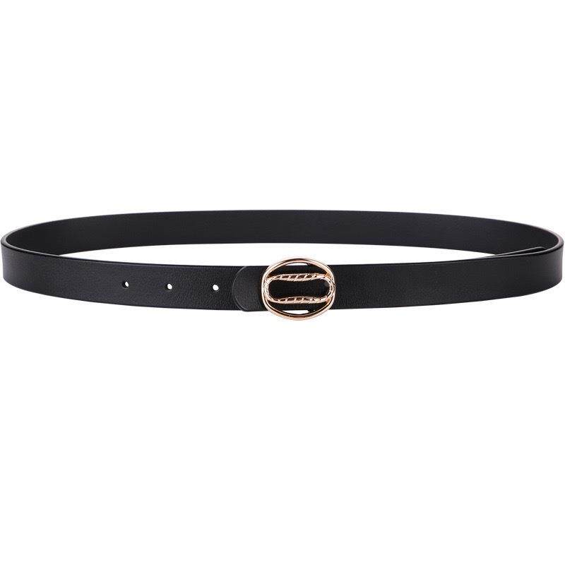 镂空圆扣女腰带 复古休闲装饰裤子西服腰封 女式二层皮带