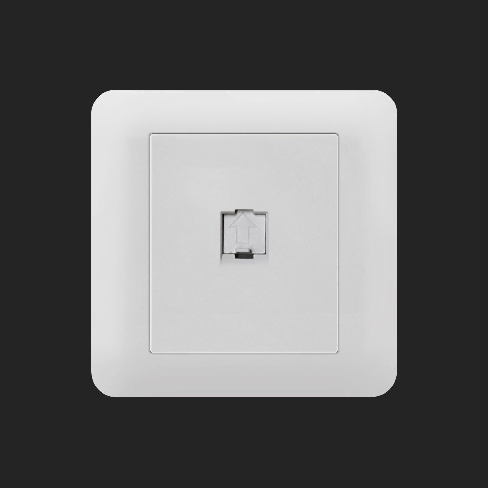 fiko86型墙壁暗装酒店家用通用单孔电脑电源插座一位电脑插座面板