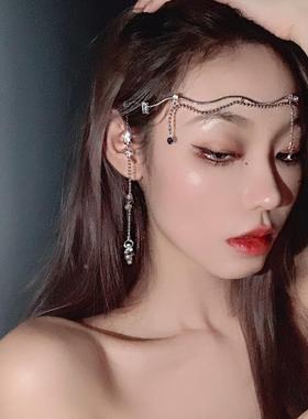 复古风多种戴法吊坠开口项圈锁骨颈链仙女发箍choker女神头饰