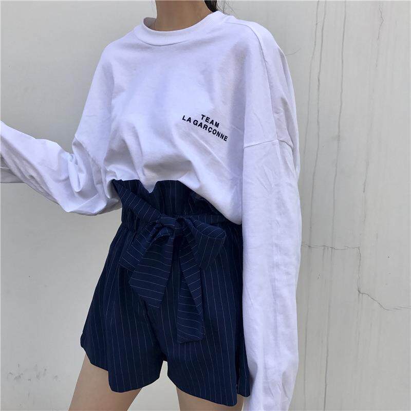2027秋季新款韩版女士长袖T恤女中长款衣服宽松上衣女装