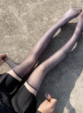 爆款1d油亮丝袜超薄过膝长筒大腿欲马油光红色极光黑丝袜子