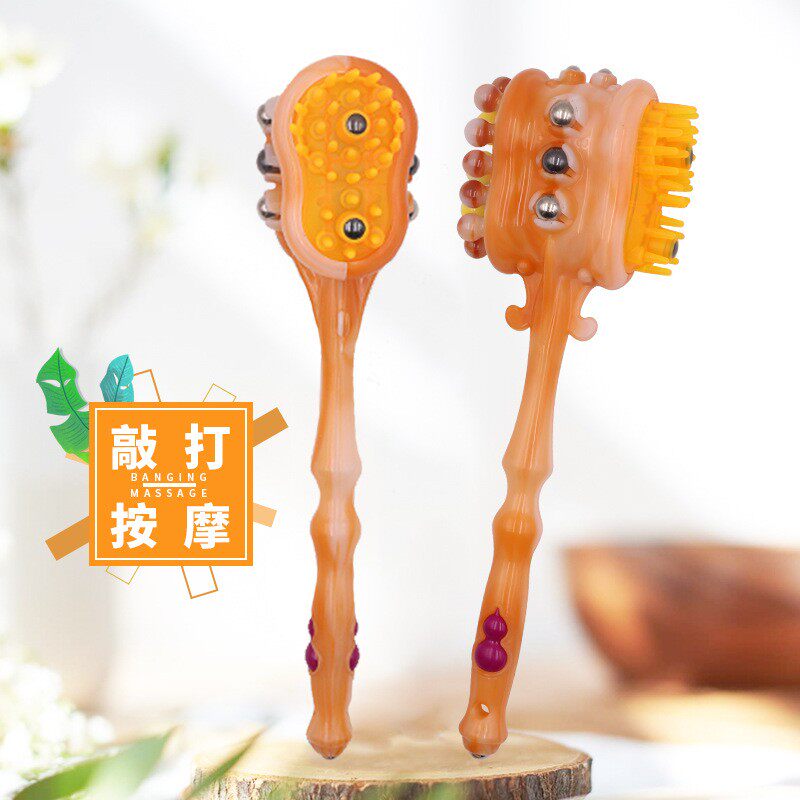 大锤头双面按摩捶敲打穴位点带磁珠按摩家用老头乐按摩捶