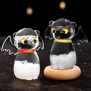 飞天猫风暴瓶创意迷你卡通猫咪新年礼物办公室桌面天气预报气象瓶