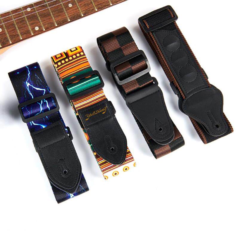 吉他背带 民族风闪电加宽木吉他肩带 电吉他涤纶印花背带印花背带