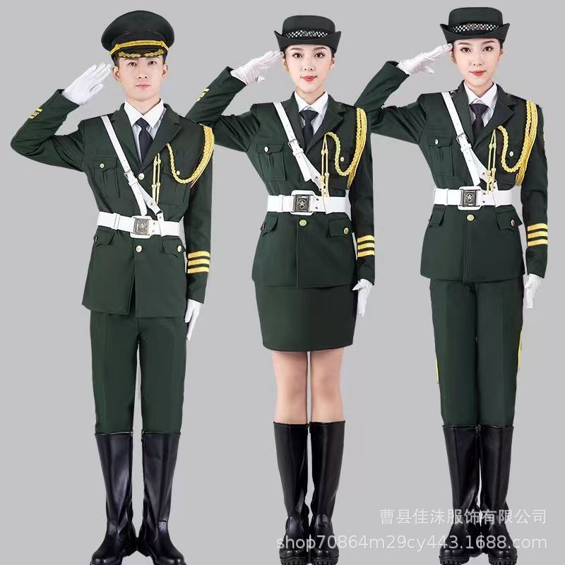 仪仗队护旗手衣服礼服服装成人学生班升旗手军乐团演出服