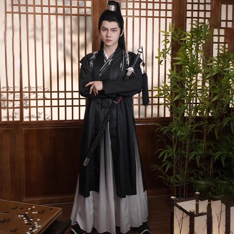 原创汉服2026新款男女秋冬日常中国风长款酷飒帅气中国风侠客古装