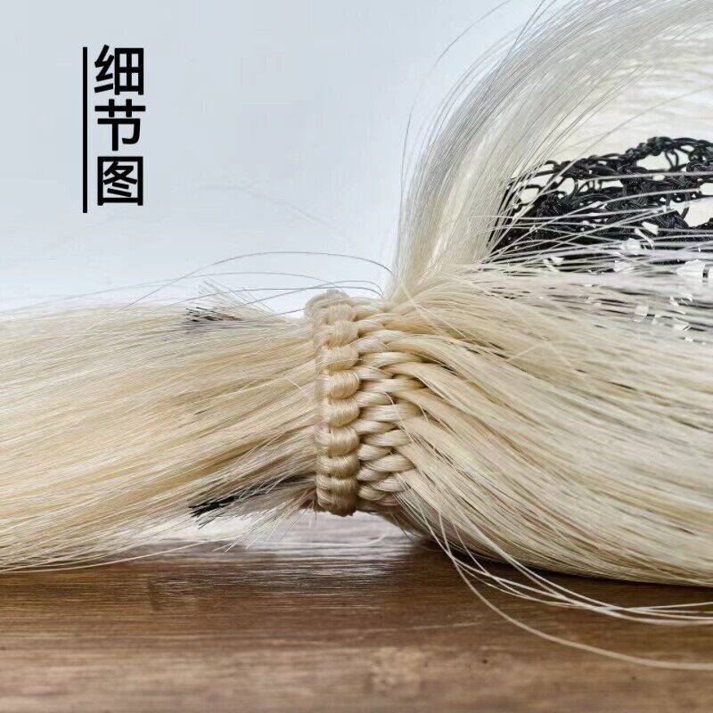 太极拂尘真马尾桃木柄佛