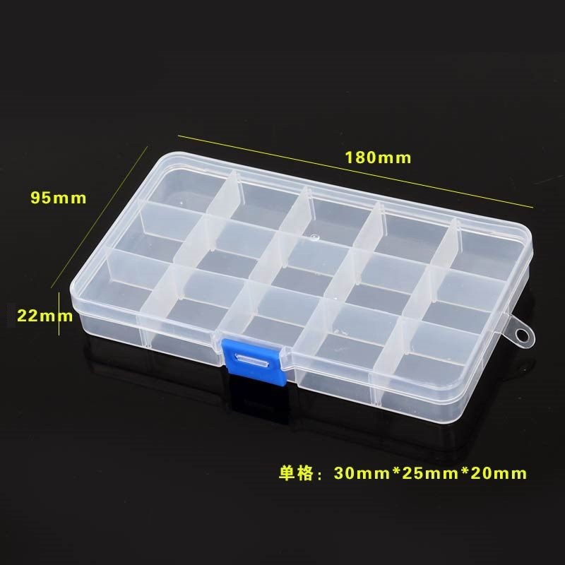 透明塑料盒 螺丝收纳盒 多格零件盒电子元件分类格透明小配件工具
