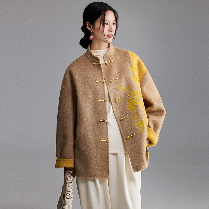 陌遇原创高端澳毛双面呢唐装外套