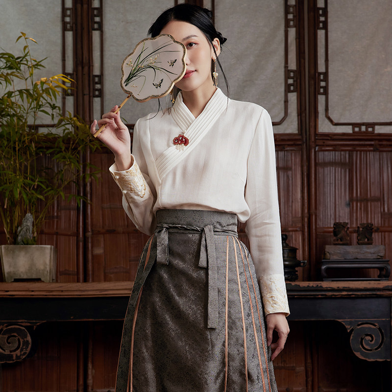 秋季新款衬衫设计感小众改良汉服