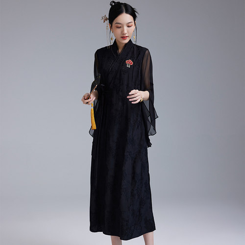 陌遇2022年中国改良茶服长裙