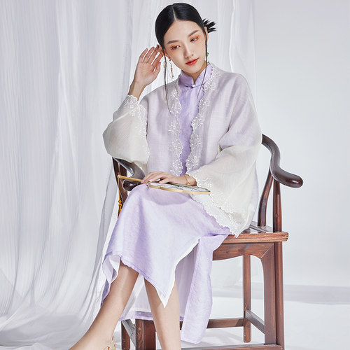 陌遇2021夏季新款复古名媛茶服