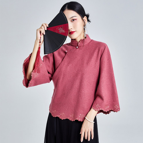 2020秋冬新款中国风女禅意茶服