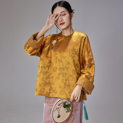 陌遇民国风改良提花旗袍上衣棉袄