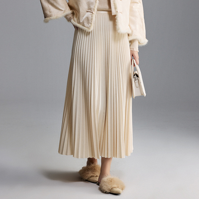 陌遇针织毛绒素雅百搭半身裙