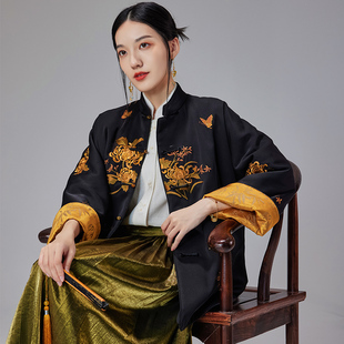 陌遇原创【杨MI原版】中国风改良重工刺绣茶服上衣新中式唐装外套